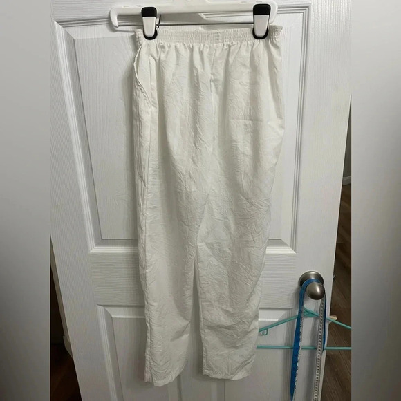 Vintage Picket & Post Women’s Windsuit Top Pants Size Medium 80’s Retro White - Picture 7 of 9